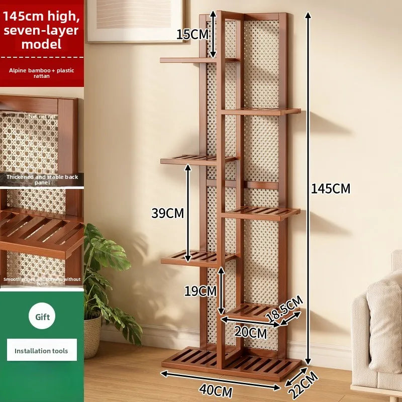 Soporte Resistente de Escalera por Niveles para Plantas, Estante para Macetas de Interior y Exterior, Ahorro de Espacio, Esquinero, Sala de Estar, Balcón, Plantas de Exterior