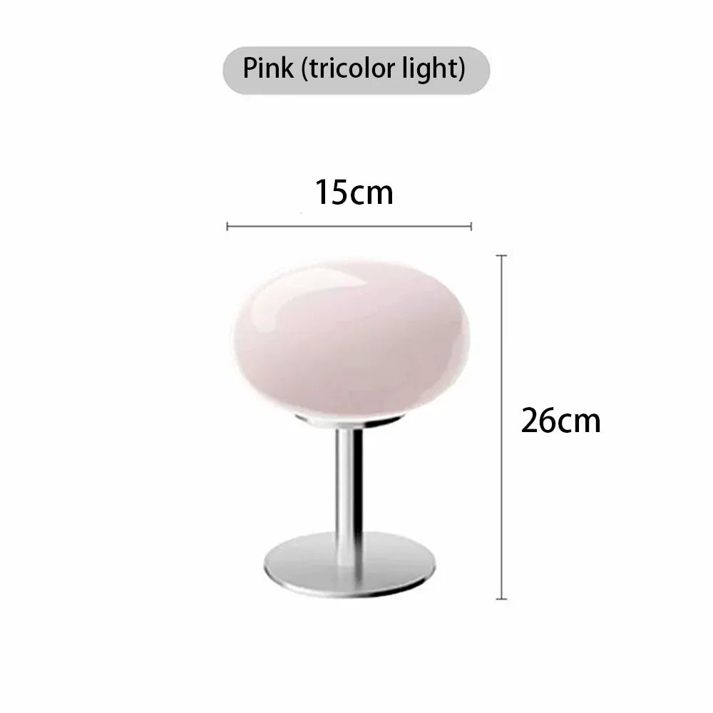 Lámpara de mesa Lollipop Lámpara de cristal color crema medieval Lámpara de pie de cristal retro de ambiente simple para sala de estar, dormitorio, estudio, decoración del hogar