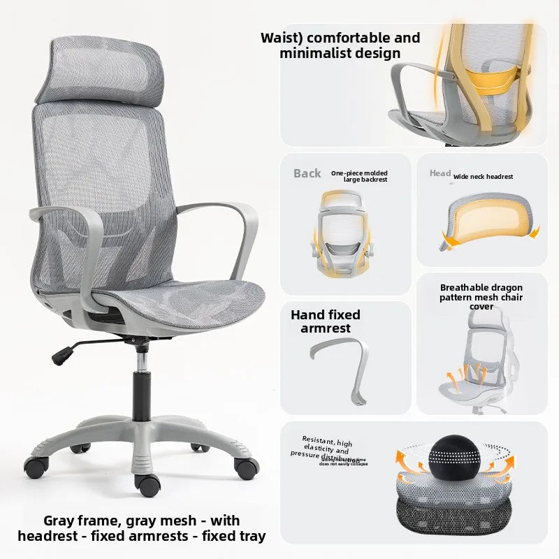 Silla ergonómica multifuncional, silla de conferencia para ordenador, silla de escritorio, aprendizaje, respaldo, silla para juegos
