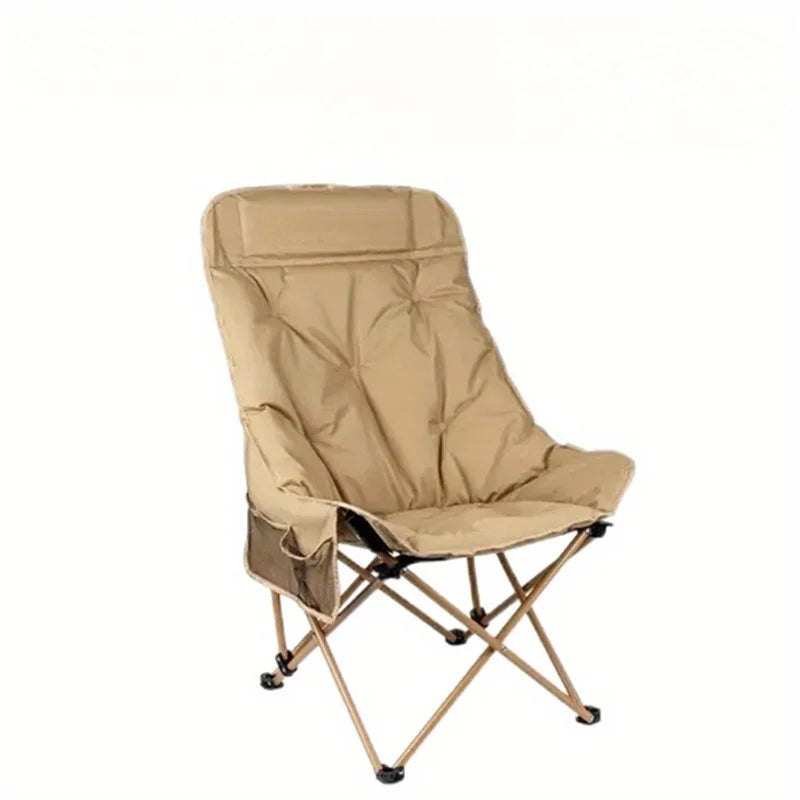 Silla luna de respaldo alto de 1 pieza, juego de mesa y sillas de comedor para pícnic y barbacoa al aire libre, silla plegable portátil