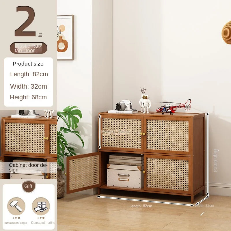 Librería con puerta, estante de almacenamiento de múltiples capas, armario de almacenamiento de costura, vitrina de sala de estar, estantería