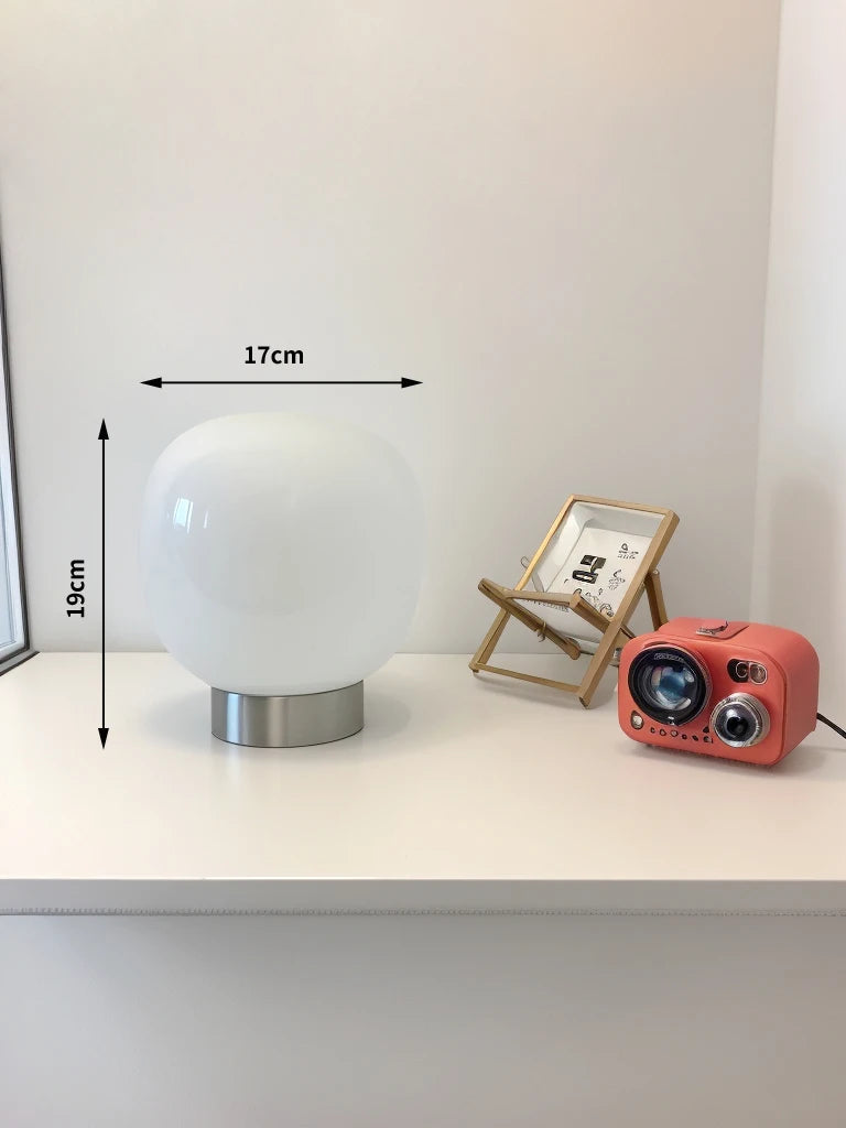 Lámpara de mesa de cristal Macaron para dormitorio de hotel, mesita de noche, sala de estar, atenuación tricromática, decoración, luces de escritorio modernas minimalistas