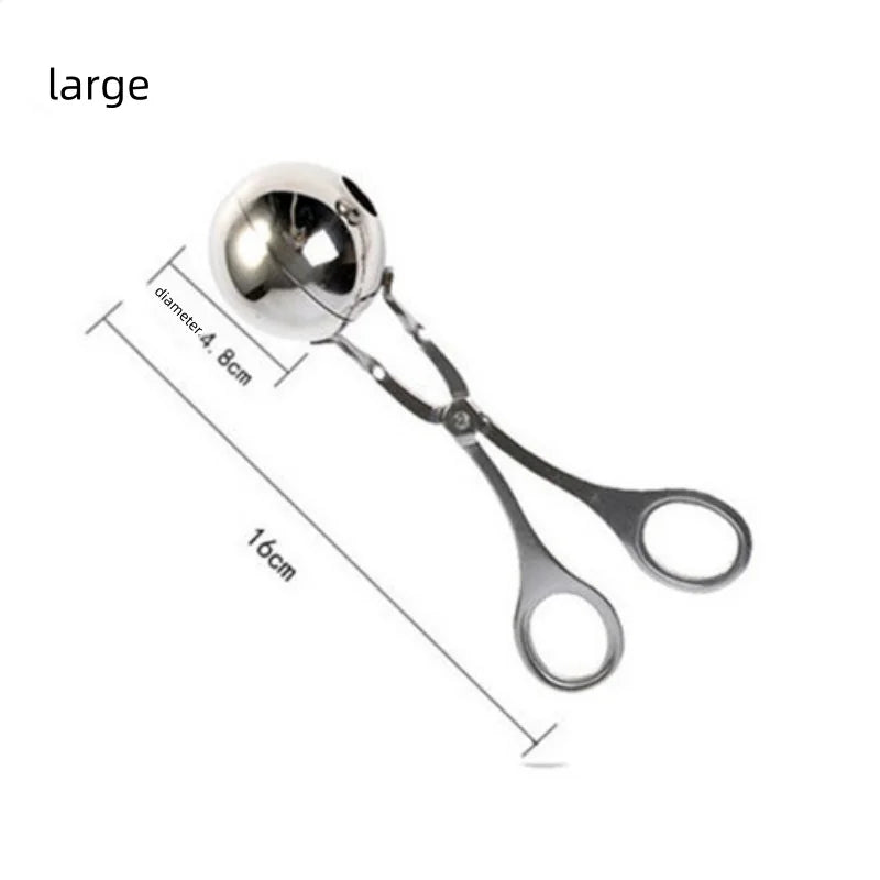 Máquina para hacer albóndigas de acero inoxidable, molde para rollos de fruta, arroz y verduras, pinza para albóndigas fritas y bolas de arroz con carne, herramientas de cocina