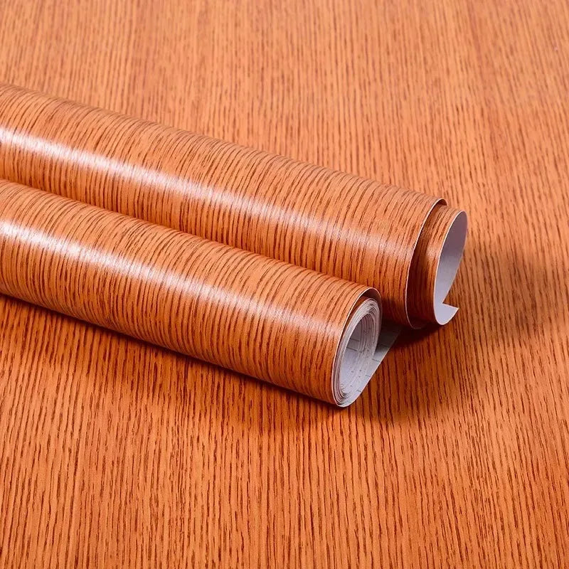 40CM Thickened Waterproof Wood Grain Stickers Self-adhesive PVC Wardrobe Cabinet Desktop Modern Furniture Decorative Wallpaper ﻿