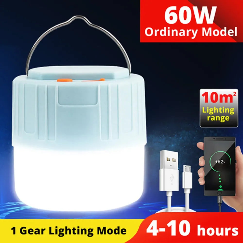 Linterna LED Solar de Camping de 1000W para Exteriores, Recargable por USB, Lámpara de Tienda de Campaña Portátil, Luces de Emergencia para Barbacoas, Senderismo, Mercado Nocturno