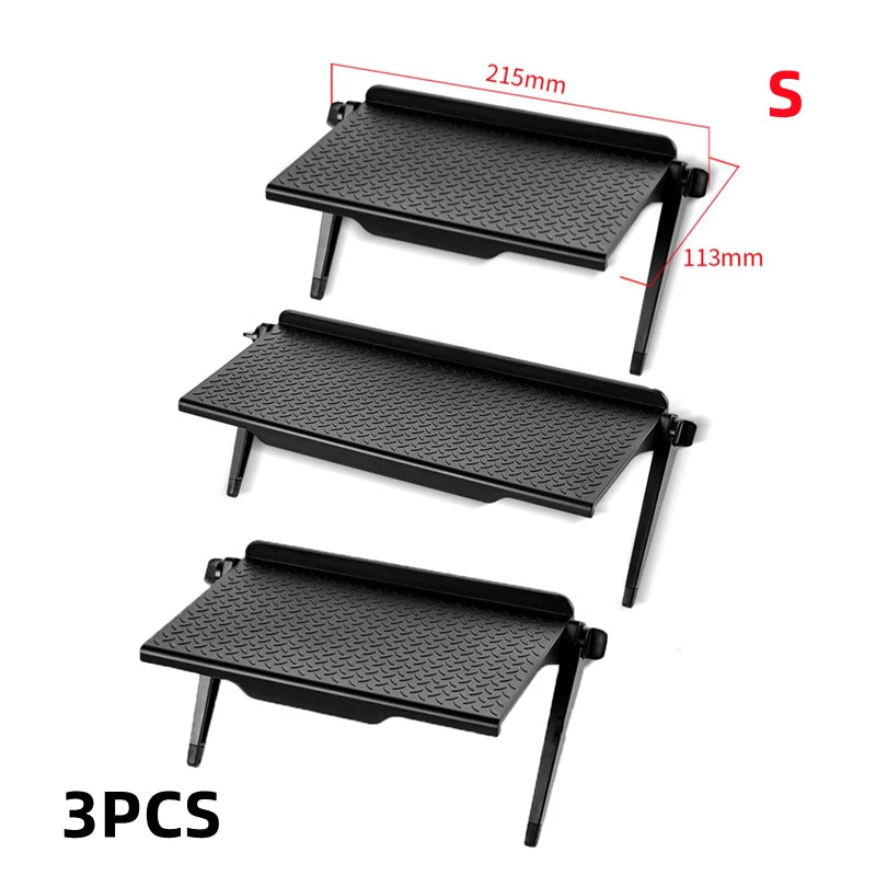 1/3PCS TV Screen Top Storage Shelf Adjustable Monitor Storage Rack Computer Desktop Display Stand TV Storage Rack Home Organizer