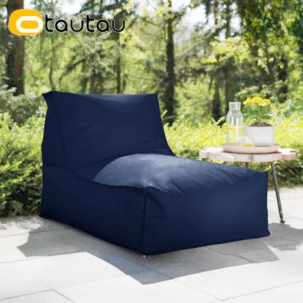 OTAUTAU Funda para puf de exterior Oxford para piscina, flotador, tumbona, club de playa, puf SF505 [¡Sin relleno! ¡Necesitas rellenarlo tú mismo!]