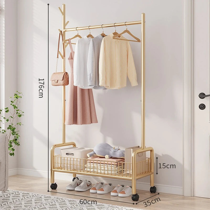 Perchero de pie plegable, perchero de ropa, perchero de suelo, organizador portátil plegable para dormitorio, balcón, entrada, pasillo