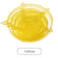 6 Piezas Tapas Elásticas de Silicona de Grado Alimenticio para Almacenamiento de Alimentos Tapas Reutilizables para Microondas Tapas para Tazones para Tazas Latas Frascos YY121
