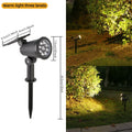 9 luces solares LED focos exteriores RGB luces solares de paisaje IP65 impermeables de brillo ajustable para jardín, patio, palmeras