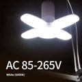 Bombilla LED con forma de abanico E27 Lámpara LED plegable 220V 110V 40 LED Bombillas para lámpara de techo del hogar Almacén Garaje Luz Blanca Cálida