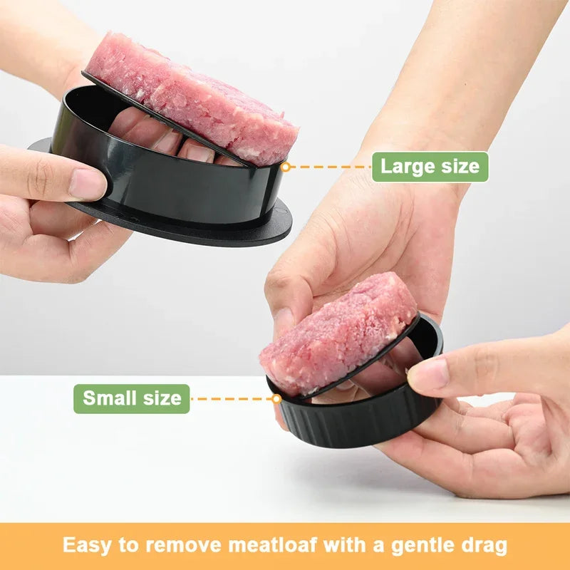 Prensa para Carne de Hamburguesa Redonda Antiadherente para Hamburguesas Rellenas, Molde para Empanadas de Carne a la Parrilla, Accesorios de Cocina