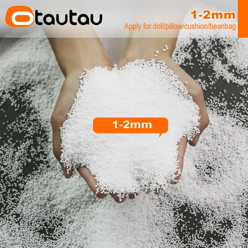 OTAUTAU Relleno de Bolas de EPS de 240 L para Puf de Puf de 3 pies 3-5 mm Cojín de Almohada de Poliéster Bolsa de Frijoles Silla Escena de Nieve TL001