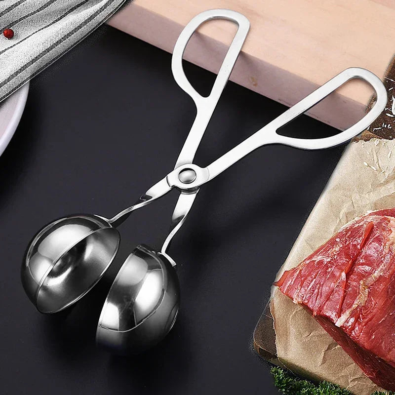 NUEVO fabricante de albóndigas de acero inoxidable, molde para rollos de fruta, arroz y verduras, pinza para albóndigas fritas y de arroz, herramientas de cocina