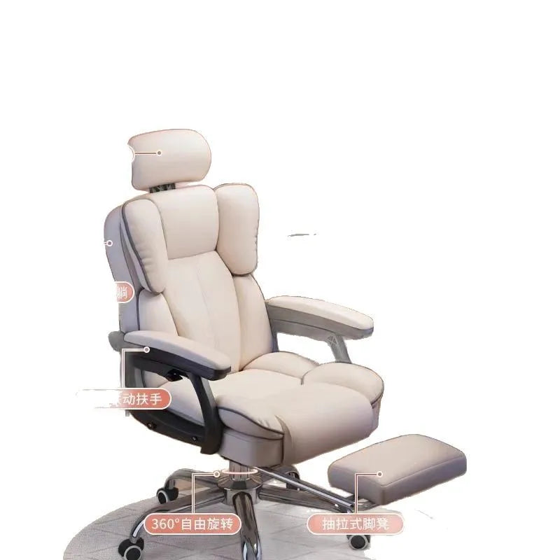 Silla de ordenador para el hogar, silla ergonómica para juegos, silla de oficina, silla giratoria cómoda para estudio, dormitorio, sentada prolongada