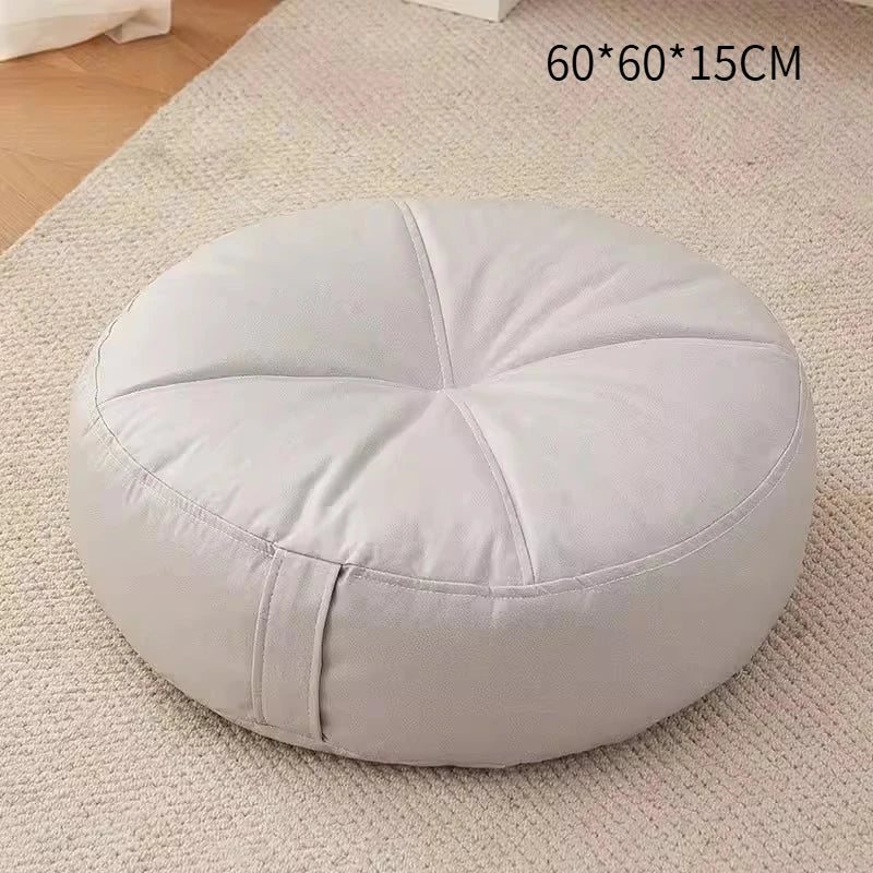 Cojín de futón, tatami, puf, cojín para mirador, cojín acolchado, almohada de cojín, banqueta pequeña, taburete bajo cuadrado redondo