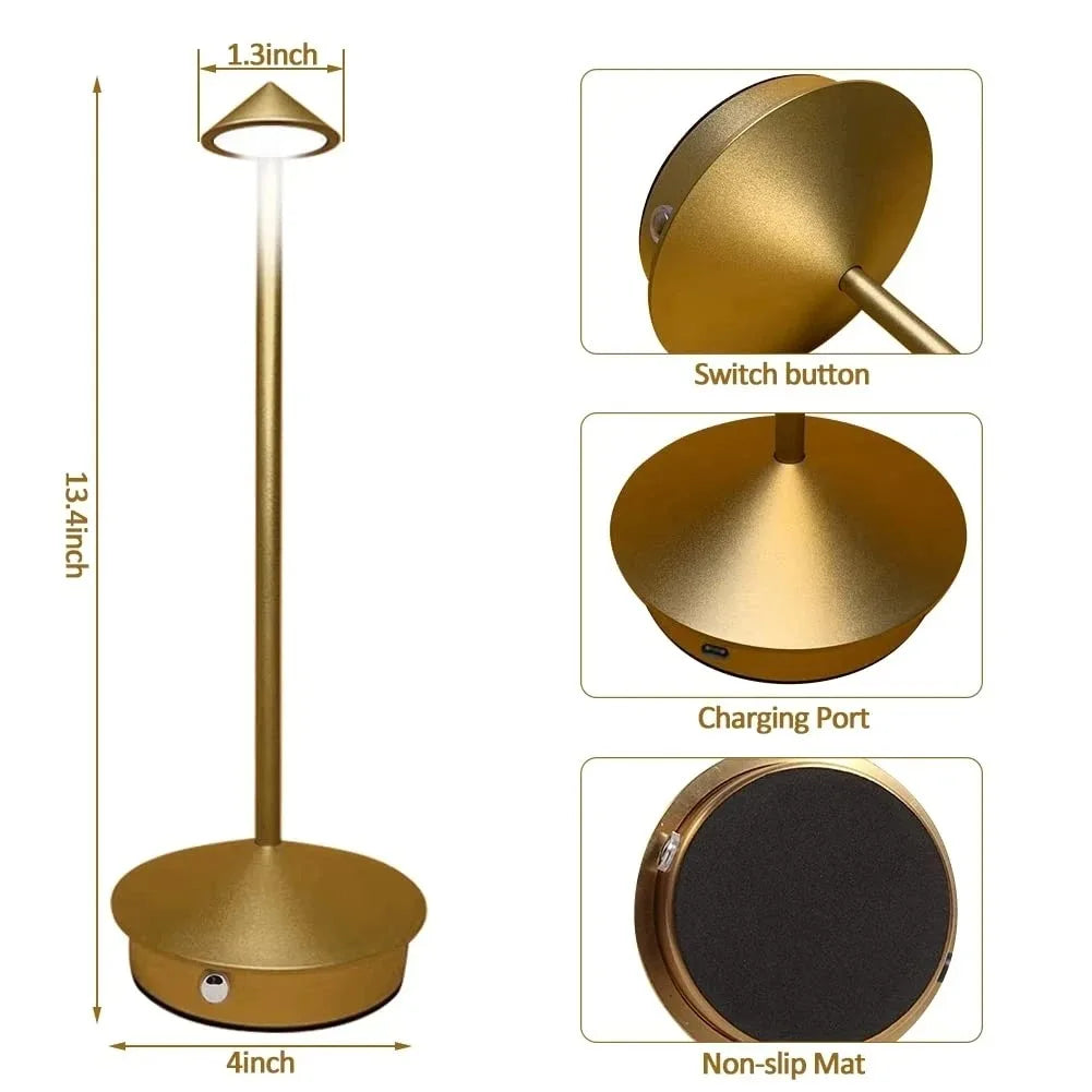 Lámpara de mesa recargable Tipo-C, creativa para comedor, táctil, LED, para hotel, bar, café, lámpara de mesa Pina, lámpara de escritorio decorativa Lampada Da Tavolo