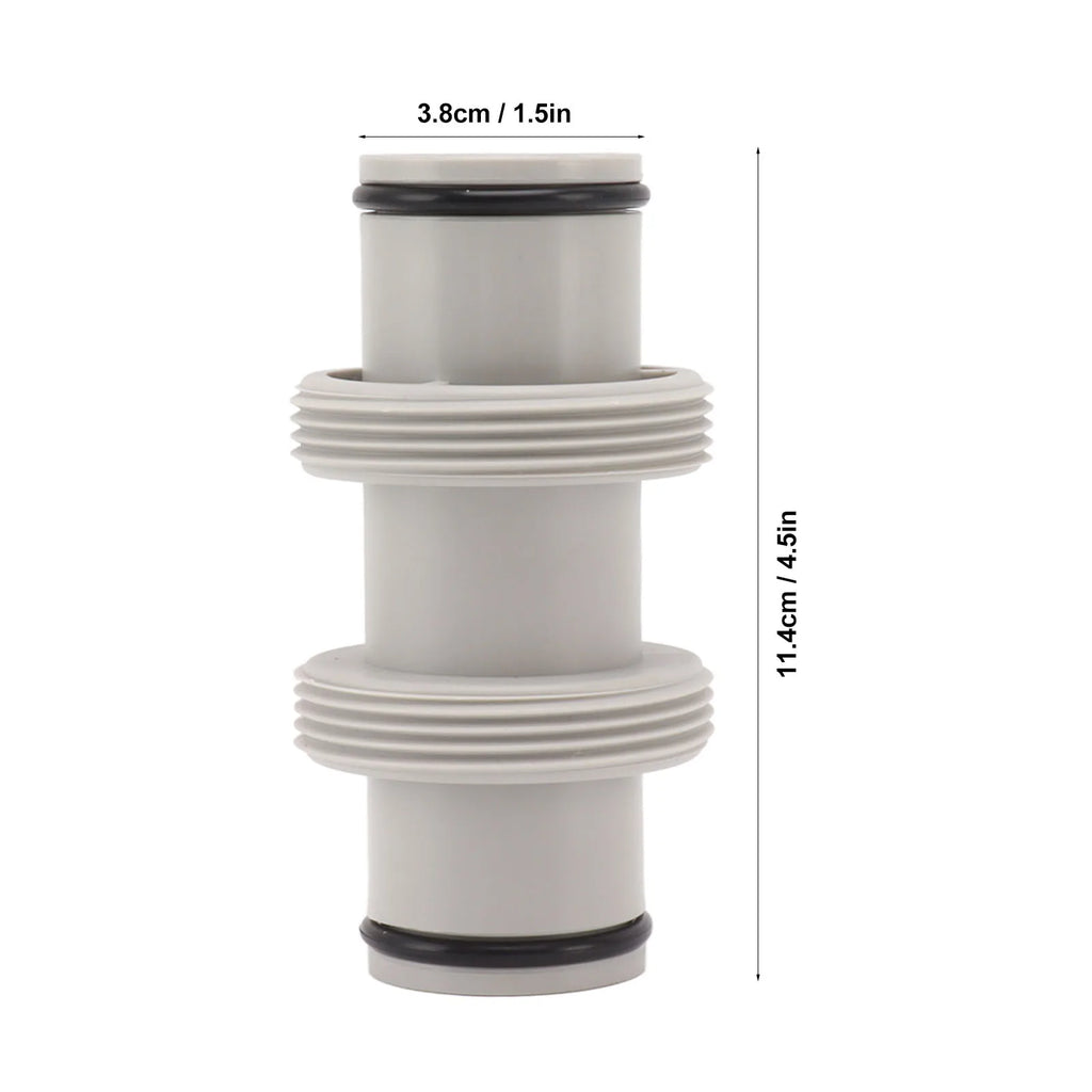 Pool Hose Connector 1.5in To 1.5in Pool Hose Adapter Replacement Elastic Rubber  Antileak Straight Joint for Salt System