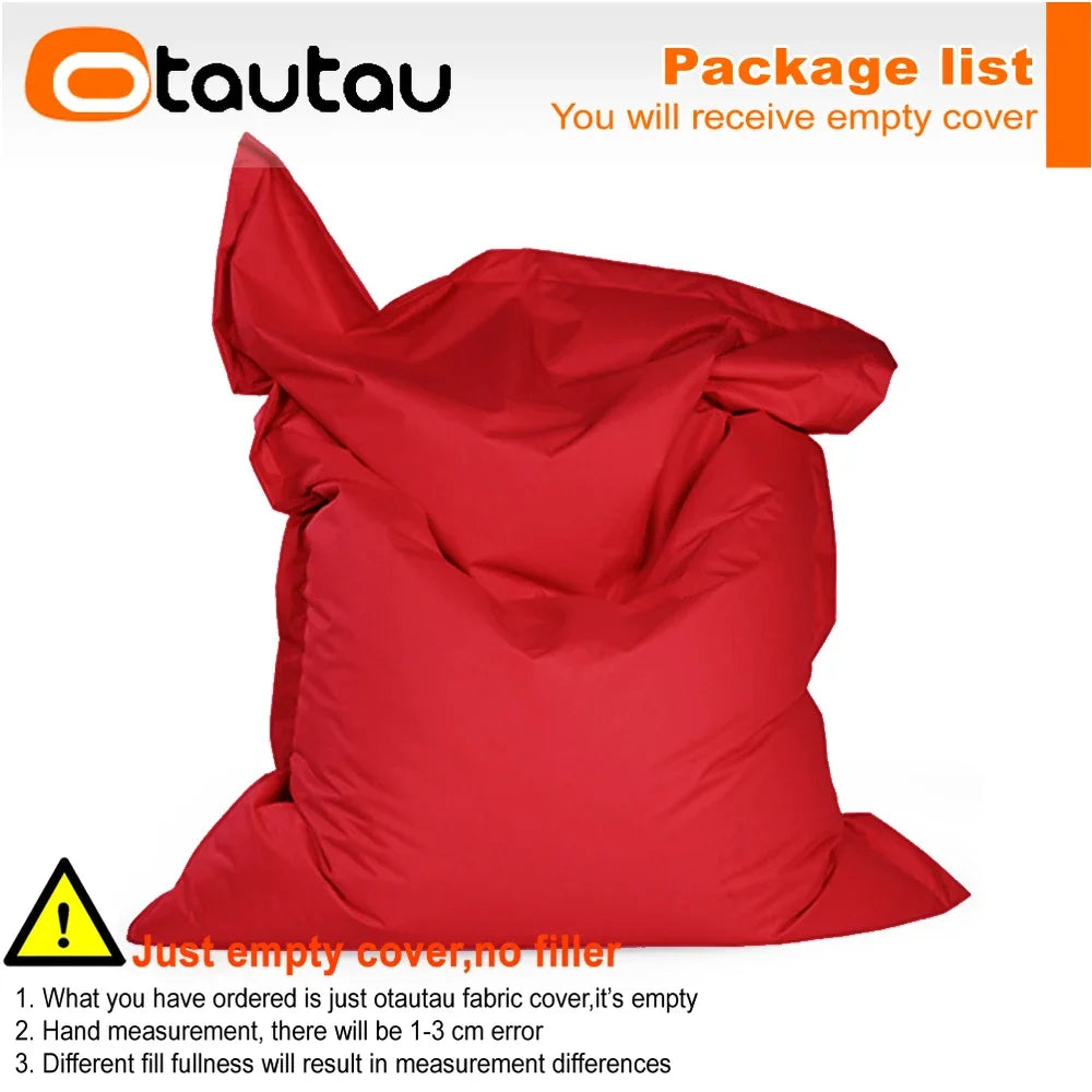 OTAUTAU M/L Funda para Puf de Exterior/Hogar 140x180cm DD103【¡Sin Relleno Dentro! ¡Usted Necesita Comprar el Relleno Por Sí Mismo!】