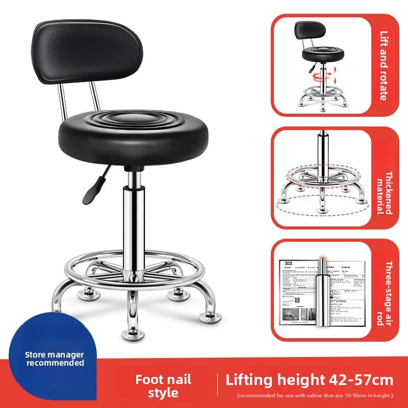 Silla de bar multifuncional silla giratoria de bar silla elevadora de bar taburete giratorio de bar silla de peluquería taburete alto taburete redondo taburete de belleza