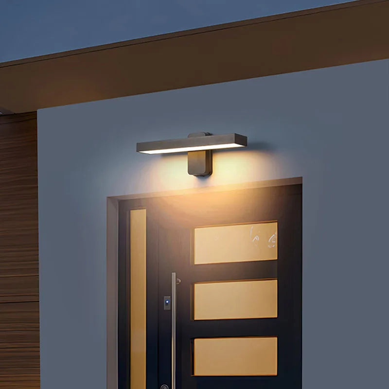 Lámpara LED de pared para exterior IP65 con sensor de movimiento, impermeable, giratoria, para porche, entrada de villa, patio, sala de estar, decoración del hogar
