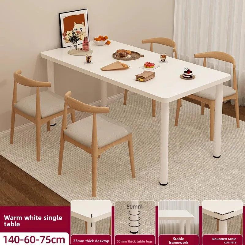Mesa de comedor Hogar apartamento pequeño Puesto portátil exterior Mesa cuadrada para comer
