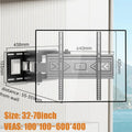BEISHI Full Motion Mount with Dual Arms TV Wall Mount for Most 32-70 inch TVs, Holds up to 88lbs, Max VESA 600x400mm