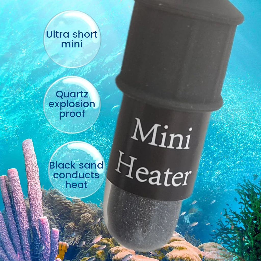 Calentador de acuario mini de 10W para peceras pequeñas, calentador de temperatura constante con pantalla digital, varilla de calentamiento USB ajustable de 5V/2A