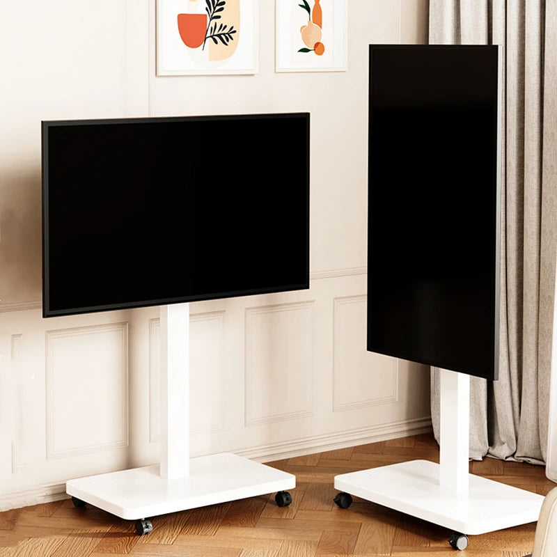 Soporte de TV rodante para televisores de 10-43 pulgadas, carrito de TV móvil portátil con ruedas, soportes de suelo universales con soporte giratorio para esquinas