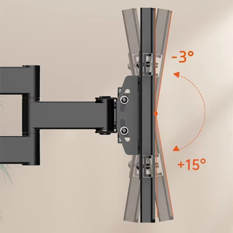 Soporte de pared para TV de brazo largo extensible de 70 cm, soporte de pared para TV de movimiento completo de 32 a 65 pulgadas con giro, inclinación y nivelación, VESA máximo de 400x400 mm