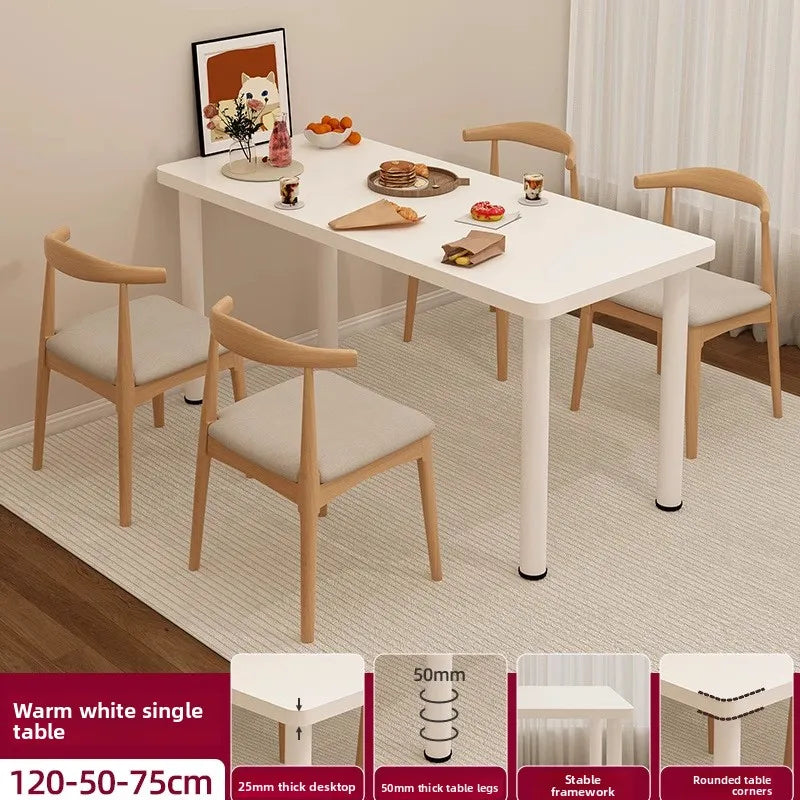 Mesa de comedor Hogar apartamento pequeño Puesto portátil exterior Mesa cuadrada para comer