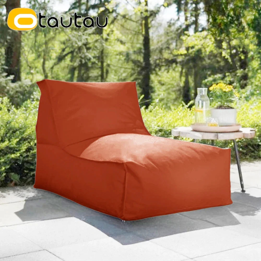 OTAUTAU Funda para puf de exterior Oxford para piscina, flotador, tumbona, club de playa, puf SF505 [¡Sin relleno! ¡Necesitas rellenarlo tú mismo!]