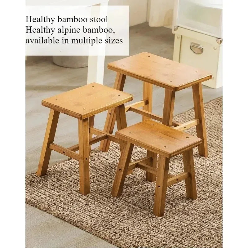 Taburete Nanzhu Mazar engrosado Banco de madera Taburete pequeño Taburete bajo para baño portátil y simple