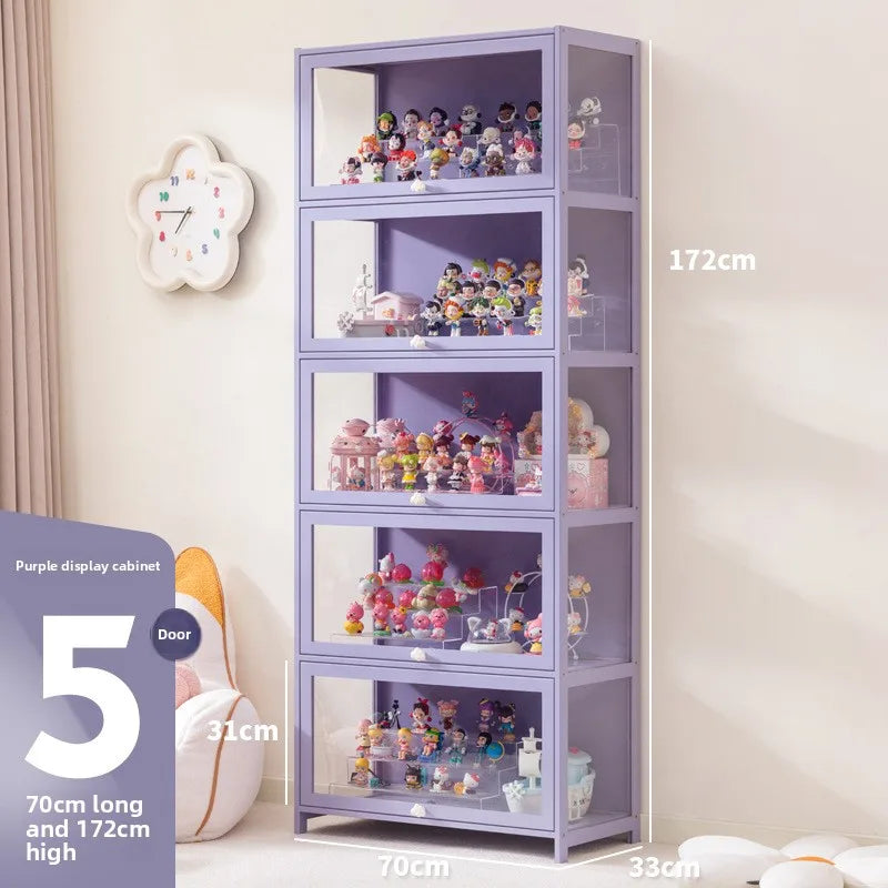 Caja de almacenamiento de figuras, estante de exhibición, caja de almacenamiento a prueba de polvo para bloques de construcción, vitrina para muñecas y figuras