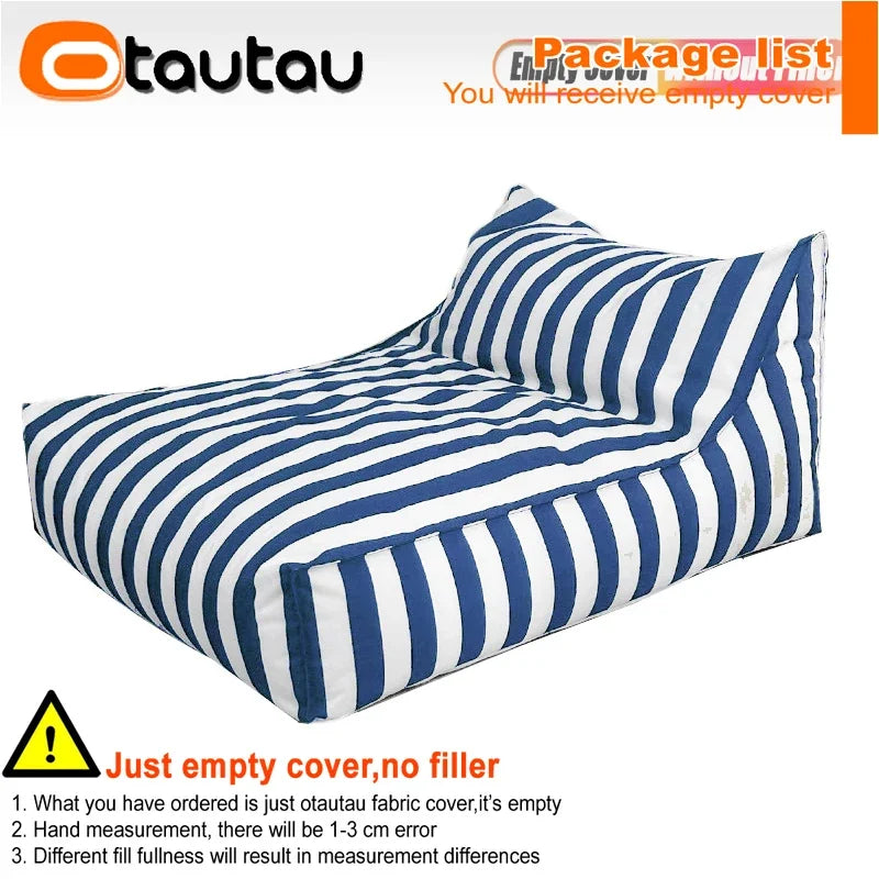 OTAUTAU Funda Impermeable Oxford para Puf Exterior, Tumbona Flotante SF343【¡No Incluye Relleno! ¡Necesita Comprar el Relleno por Separado!】