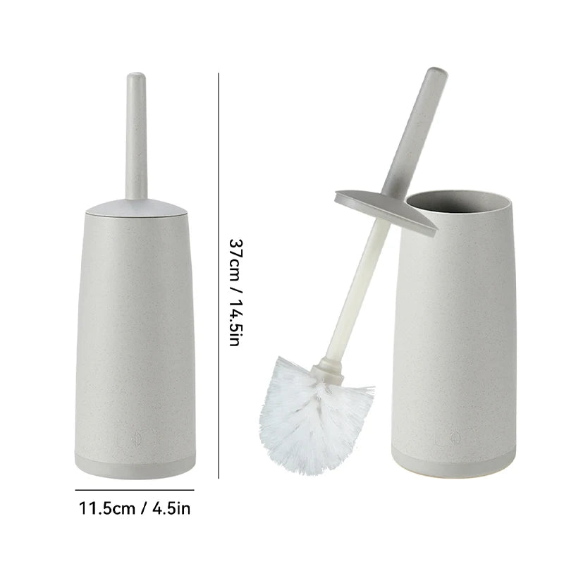 Cepillo de Inodoro de Plástico con Base, Cepillo de Limpieza de Inodoro de Mango Largo para WC, Accesorios de Baño, Herramientas de Limpieza