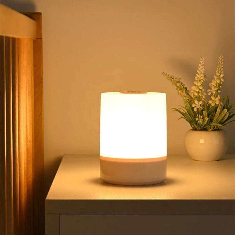 Luces de noche LED regulables para mesita de noche, lámparas de noche de carga para escritorio, iluminación decorativa para dormitorio, lámparas de mesa LED táctiles para lectura