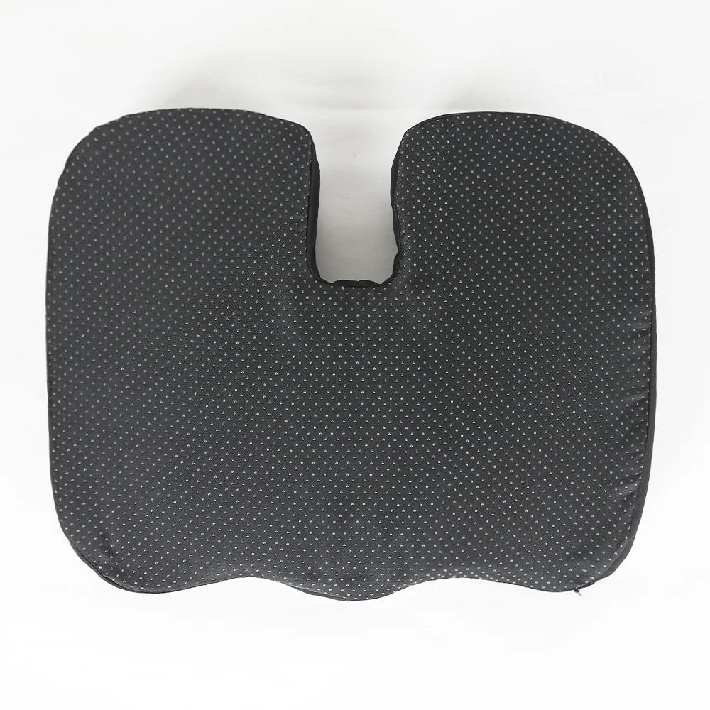 Cómodo cojín de asiento transpirable, cojín de masaje de esponja ondulada con diseño en forma de U que alivia la presión de los glúteos y el dolor del cóccix.