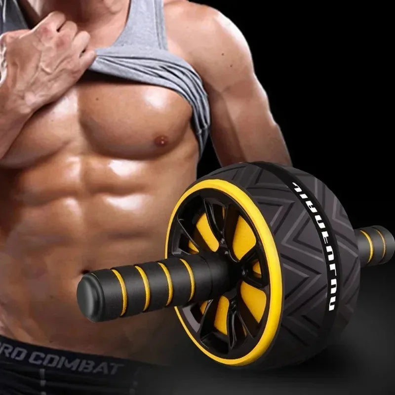 Ab Rollers Dual-Wheel Silent Abdominal Roller for Core Workout Fitness Equipment with Anti-Slip Base for Men Women Home Training