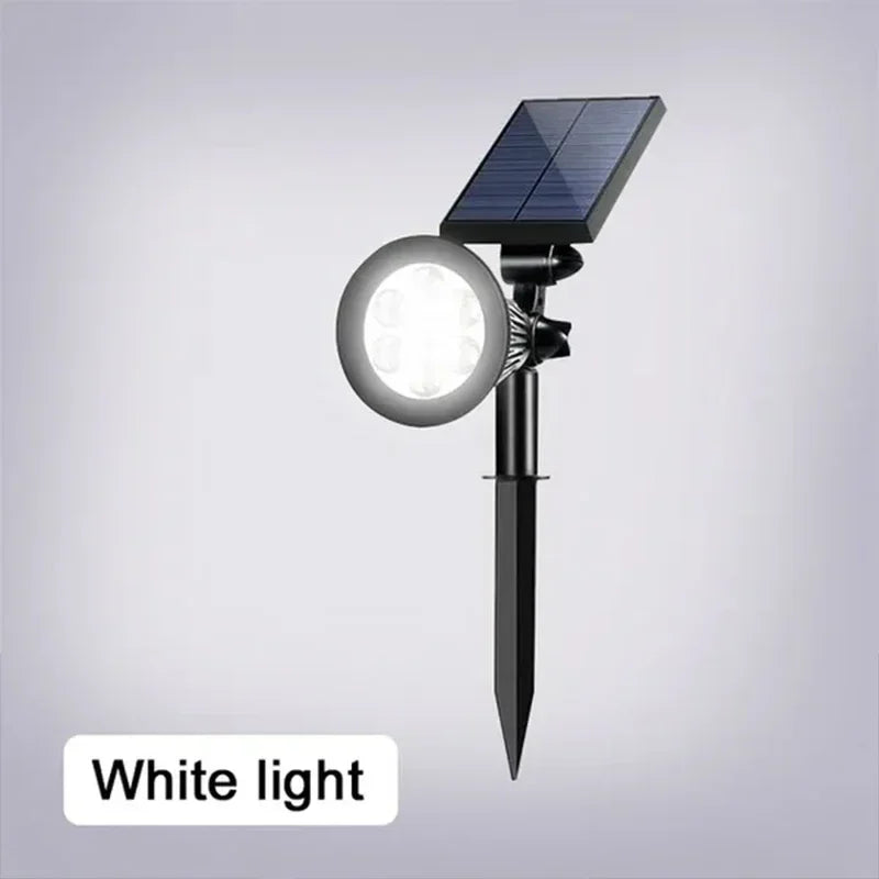 1 Foco solar LED de 7 luces, ajustable, para exteriores, iluminación de pared, impermeable IP65, para jardín y paisaje