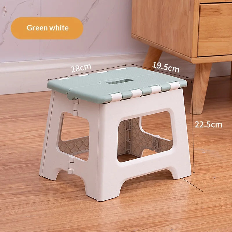 Taburete plegable, banco portátil para exteriores, de plástico bajo, fácil de transportar, apto para venta ambulante, taburete engrosado, pequeño para el hogar