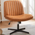 JHK Silla mecedora de oficina para sala de estar, sin brazos, escritorio ancho, ajustable, giratoria, de tela, para tocador y oficina en casa