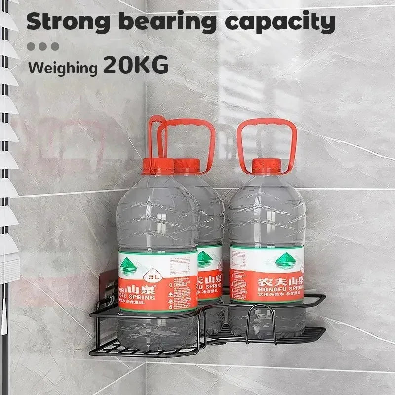 Estante de almacenamiento para inodoro, estantería de baño, esquinera sin taladro, soporte de estante para ducha, soporte de pared para accesorios de baño, organizador de champú