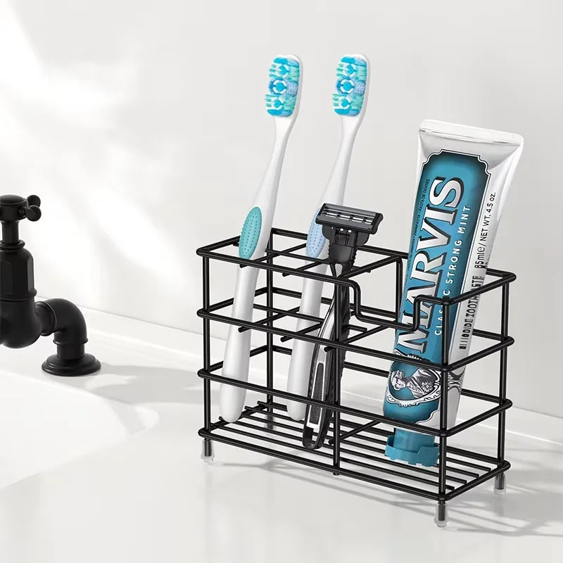 Soporte para cepillos de dientes de baño de acero inoxidable 304, soporte para cepillos de dientes, soporte para pasta de dientes, organizador de accesorios de baño