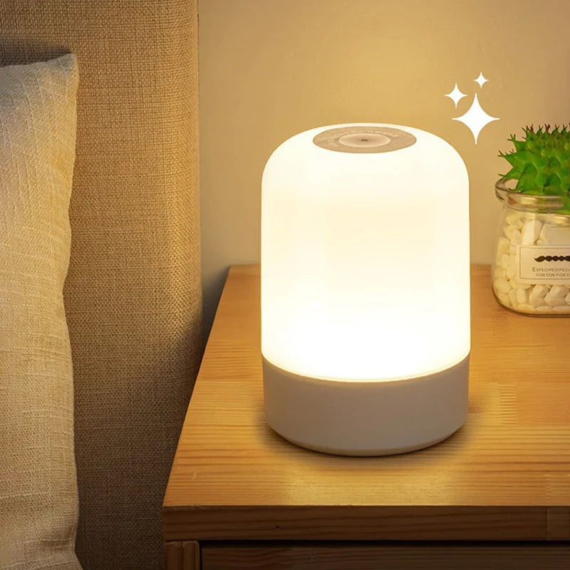 Luz de noche LED regulable para mesita de noche, lámpara de carga de escritorio, lámparas de noche para dormitorio, decoración de iluminación de mesita de noche, lámpara de mesa de lectura LED táctil