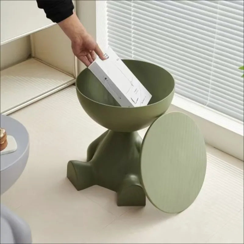 Mesa auxiliar creativa para sofá, mesa de café extraíble, estilo crema, simple, para el hogar, sala de estar, mesa redonda auxiliar, pequeña mesa estante