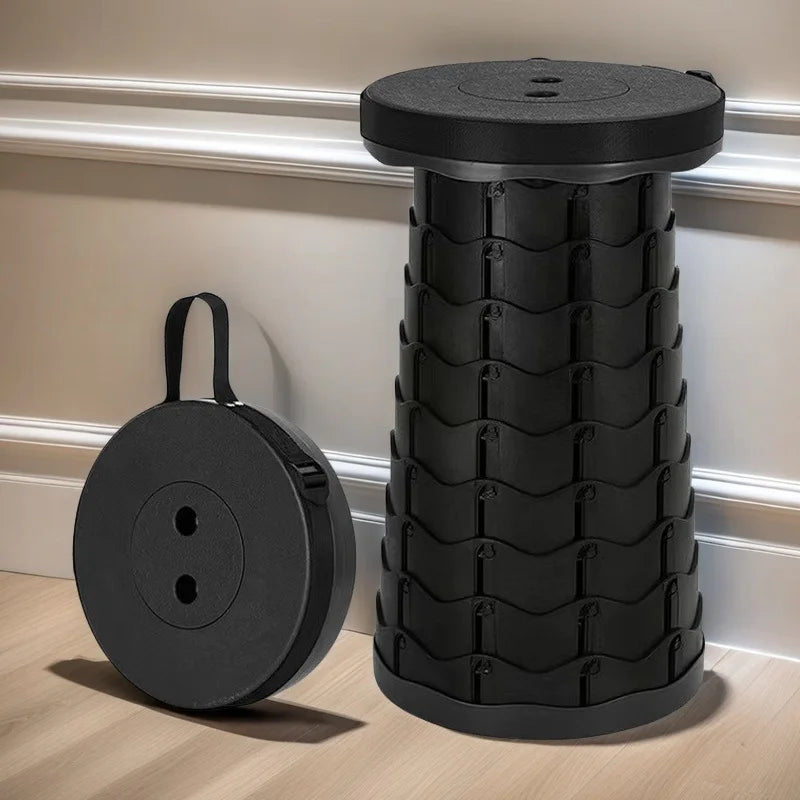 Nuevo taburete plegable telescópico portátil apto para senderismo, camping, viajes al aire libre y pesca -altura ajustable y ligero