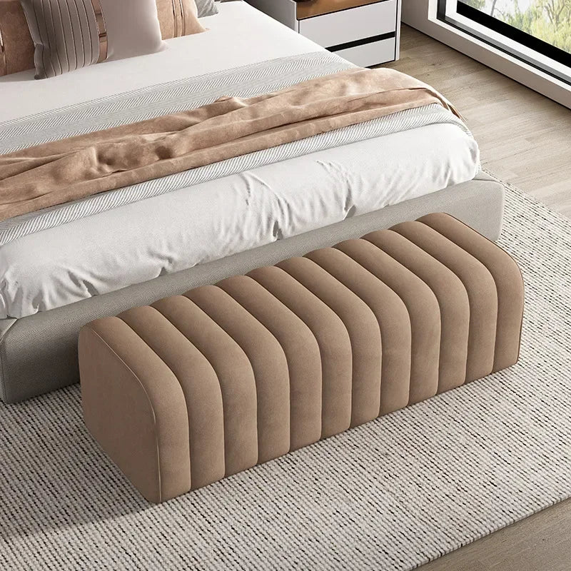 Taburete de pie de cama, cama, sofá, dormitorio, taburete largo y sencillo para cambiarse los zapatos, vestidor, sentido del diseño, taburete de sofá