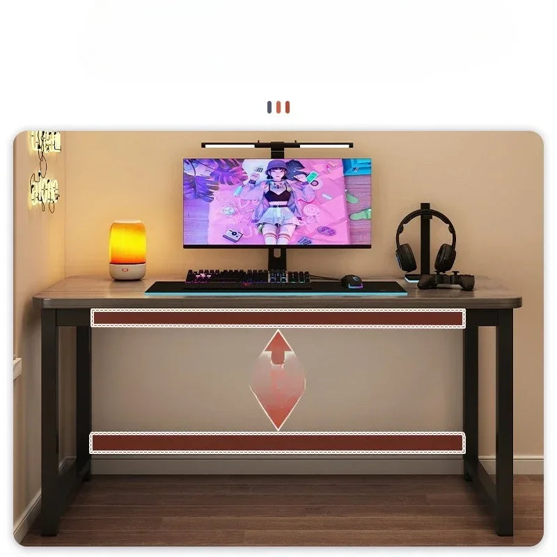 Escritorio de computadora ergonómico, escritorio gaming, mesa de oficina de altura ajustable, escritorio de estudio que ahorra espacio, para habitaciones pequeñas, escritorios para el hogar, muebles