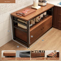 Multifunctional kitchen storage rack, sideboard cabinet, floor-standing wall table, workbench, cookware and bowl storage cabinet